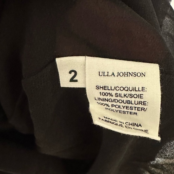 ULLA JOHNSON Callista Belted Gathered Twilight Floral Silk Dress - Picture 9 of 13